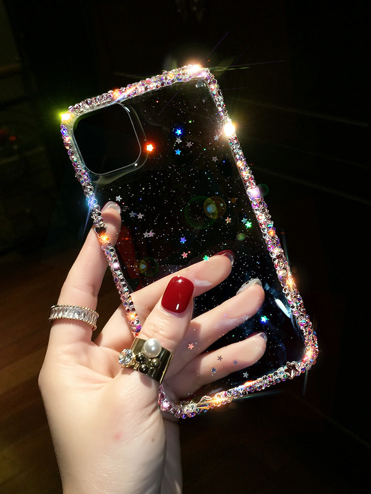 All-Inclusive Edge Creative Rhinestone Silicone Phone Case