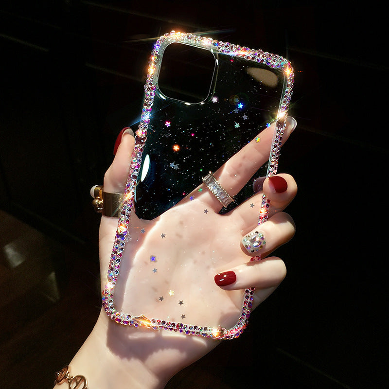 All-Inclusive Edge Creative Rhinestone Silicone Phone Case