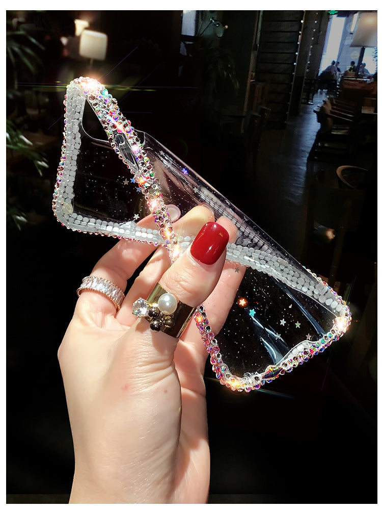 All-Inclusive Edge Creative Rhinestone Silicone Phone Case