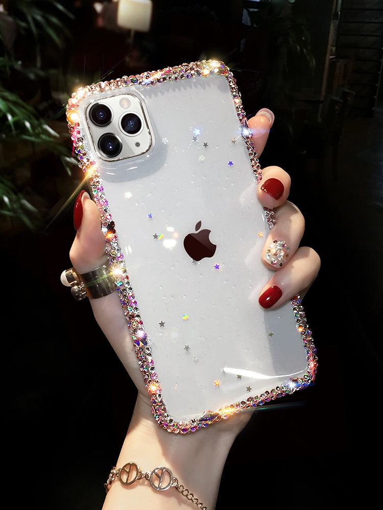 All-Inclusive Edge Creative Rhinestone Silicone Phone Case