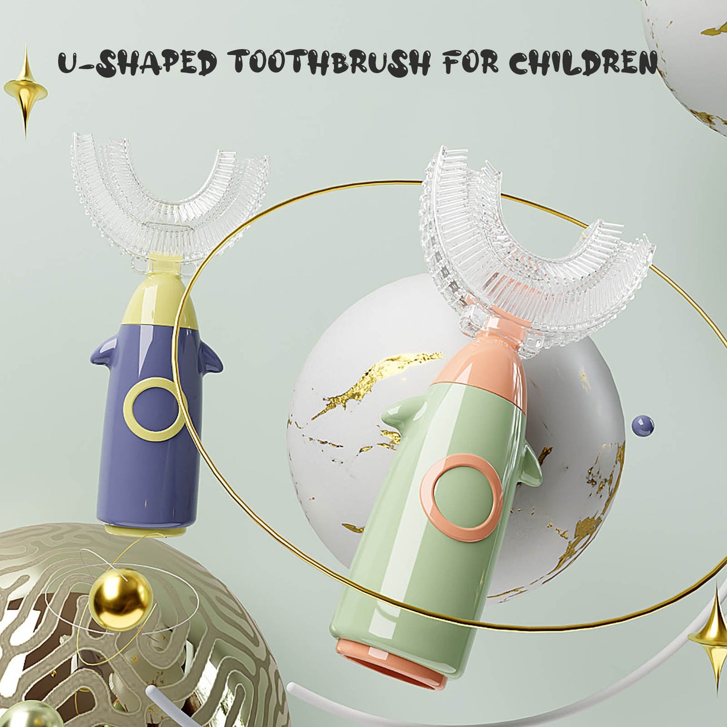 Manual Children's U-shaped Toothbrush Silicone Toothbrush